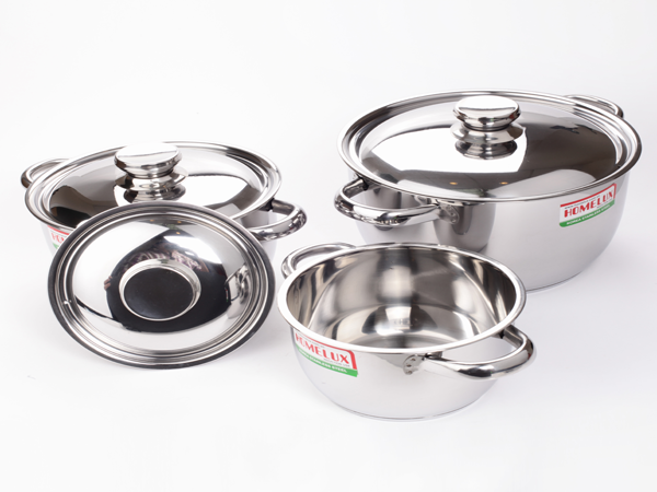 Homelux 3-bottom stainless steel pot